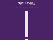 Tablet Screenshot of chrysalis-school.com